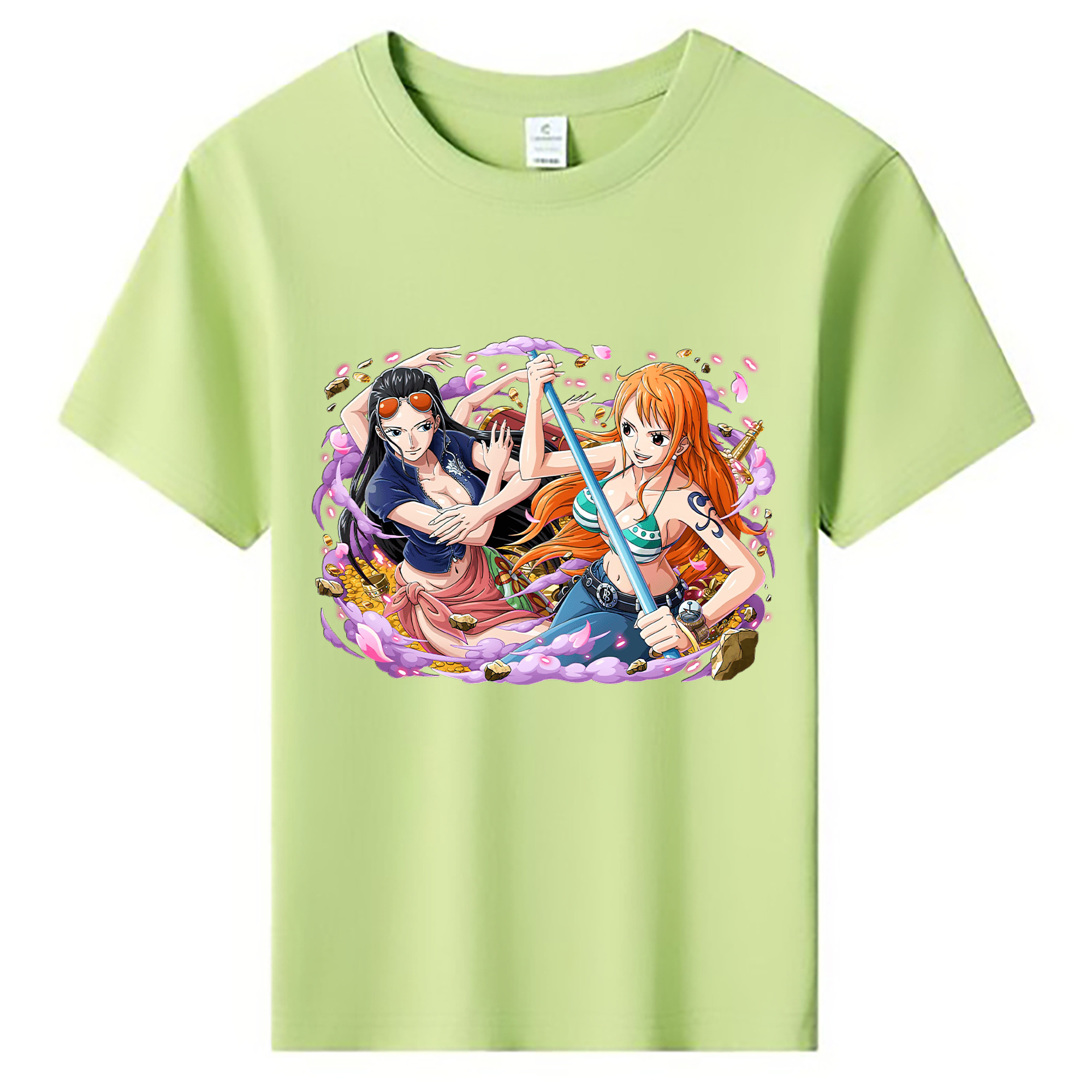 ワンピース ニコ・ロビン ONE PIECE Nico Robin 綿100％キッズTシャツ（フロントプリント）